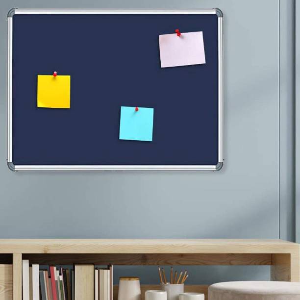 SRIRATNA 1.5 X 2 Feet Blue Notice Premium Material Pin-up Board/Pin-up Board/Soft Board/Bulletin Board/Pin-up Display Board for Office, School and Home Notice Board