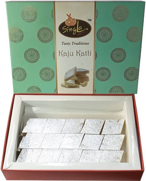 Singla Kaju Katli Burfi sweets 400g Box