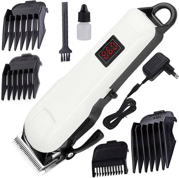 SDM DSP Mens Rechargeable Electric Haircut Beard Hair Clipper and Trimmer powerful hair cutting Trimmer Cord and without Cordless With Smart RED Led Charging indicator Trimmer 120 min Runtime 4 Length Settings