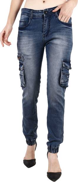 Rend Women Jogger Fit Mid Rise Blue Jeans