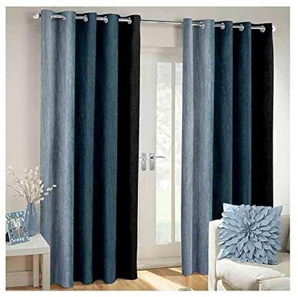 Homefab India 213.5 cm (7 ft) Polyester Room Darkening Door Curtain (Pack Of 2)