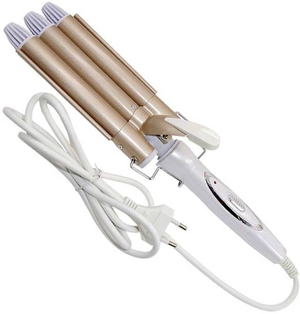 V & G Professional Professional 110-220V Iron Ceramic Triple Barrel Hair Waver Styling Tools hair curler for woman Electric Hair Curler