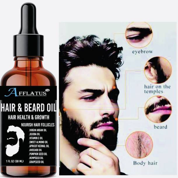Afflatus 100% Natural Beard Growth Oil - No SLS, No Paraben Hair Oil