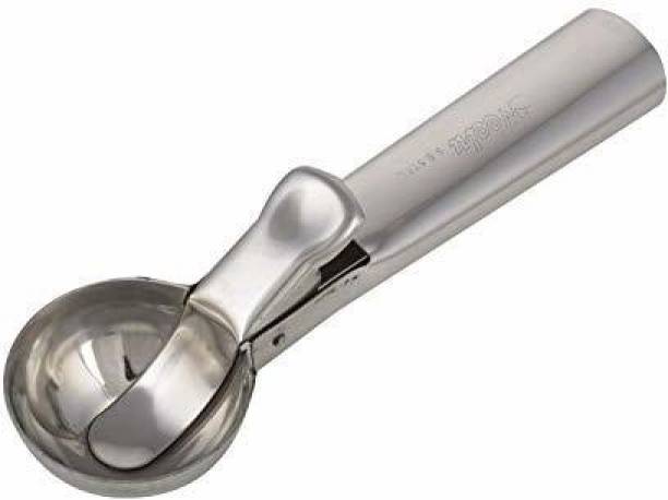 Sakoraware Stainless Steel Ice Cream Scoop Scooper Serving Spoon, Silver- Best for Kitchen Kitchen Scoop