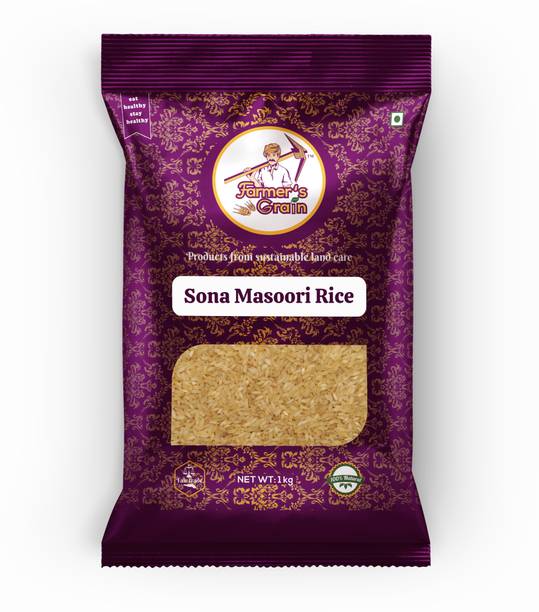 Farmers Grain Traditional Sona Masoori Rice (1 kg) Sona Masoori Rice (Medium Grain, Parboiled)