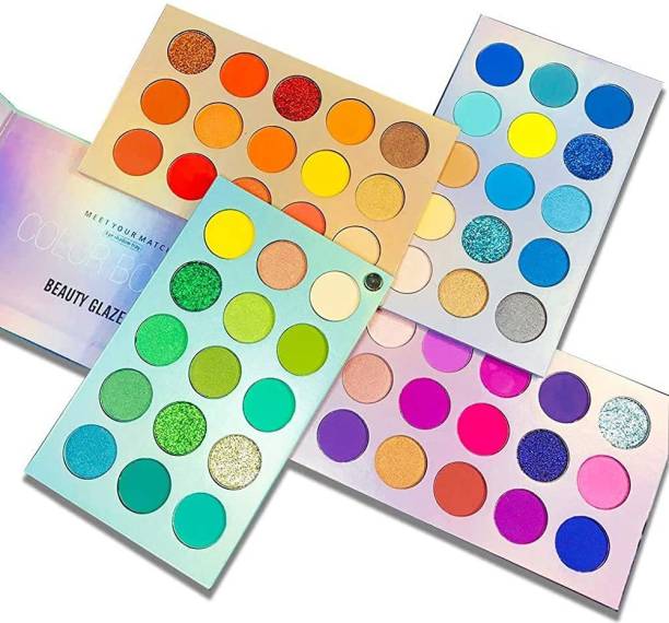 Beauty Glazed Eyeshadow Palette 60 Colors Mattes And Shimmers High Pigmented Color Board Palette Long Lasting Makeup Palette Blendable Professional Eye Shadow Make Up Eye Cosmetic 60 ml