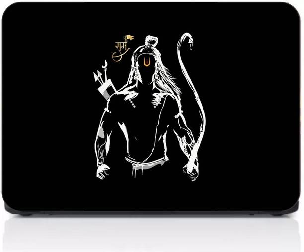 Gprint High & Digital Quality Laptop Laminated Shri Ram Cover Print Vinyl Laptop Decal 15.6