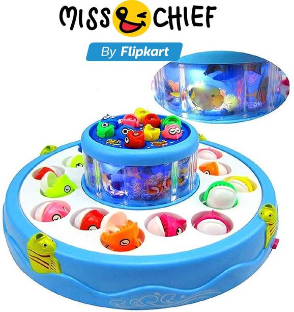 SALEOFF Musical Fish Catching Game Big with 26 Fishes, 4 Pods & 3D Lights-176