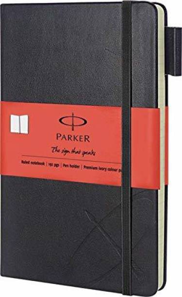 PARKER Ruled Notebook Diary | 192 Pages |90 GSM Premium Ivory Colored Paper | A5 Notebook Ruled 192 Pages