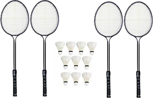 Monika Sports Racquet AND Feather Shuttle KIT Badminton Kit