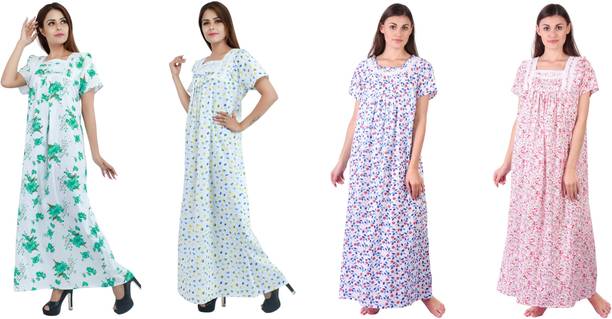 Pack of 4 Women Maternity/Nursing Nighty