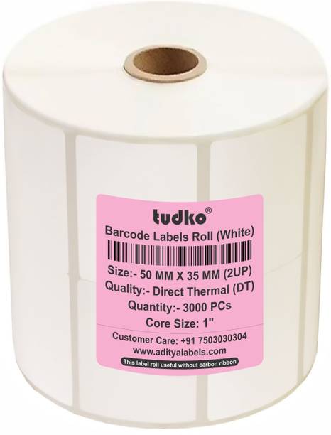 tudko 50 mm X 35 mm Thermal Self Adhesive Paper Label
