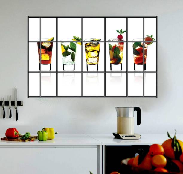 GLOBAL GRAPHICS 77 cm Kitchen Wallpaper Fruit juice oil/waterproof Kitchen wallpaper(pvc vinyl,multicolor,size48x77cm) Self Adhesive Sticker