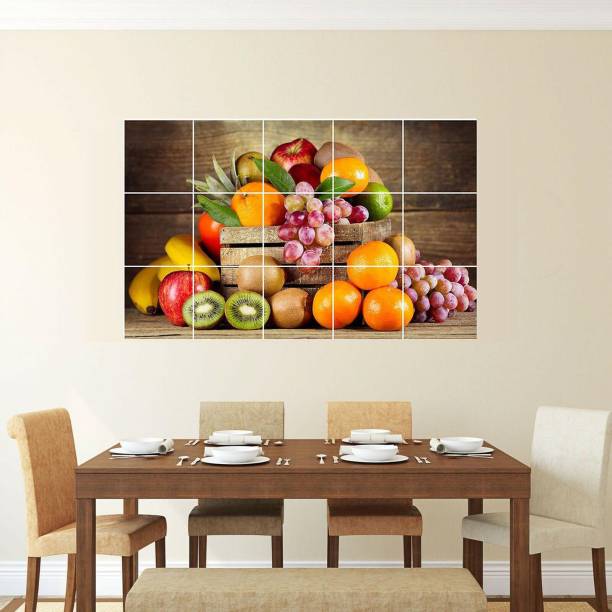 GLOBAL GRAPHICS 77 cm Kitchen Wallpaper Fresh Fruit oil/waterproof Kitchen wallpaper(pvc vinyl,multicolor,size48x77cm) Self Adhesive Sticker