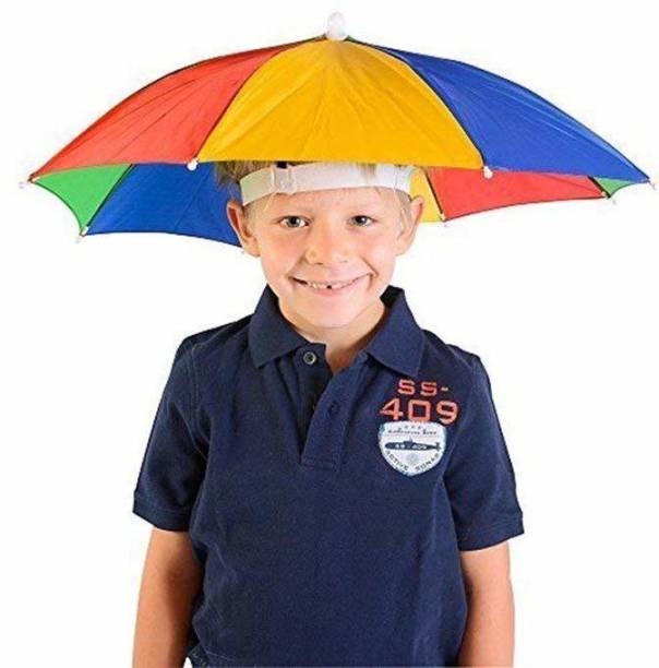 Rutba Boy's and Girl's Hat Umbrella for Rain (Multicolour) Umbrella