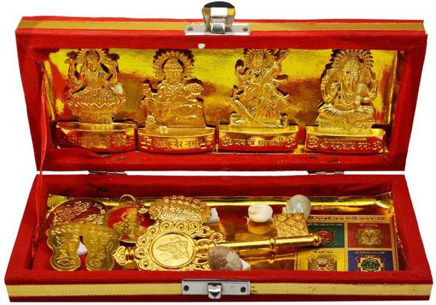 SL Enterprises SL Entreprises Brass Shri Dhan Laxmi - Kuber bhandari Yantra Brass, Wooden Yantra