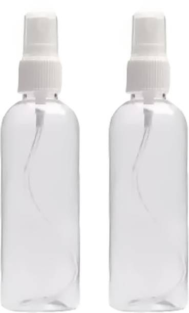 EverGlam New Pack 2 Transparent Spray Bottle 100 ml Each Bottle (Pack of 2) 200 ml Spray Bottle