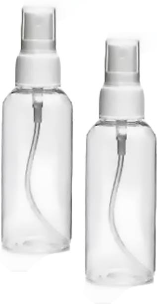 EverGlam 2 Transparent Empty Spray Bottle 50 ml Each Bottle Each (Pack of 2) 100 ml Spray Bottle