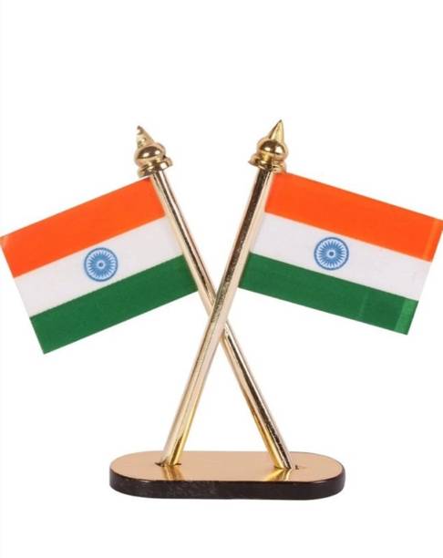 ELECTRIBLES India Rectangle Car Dashboard Flag