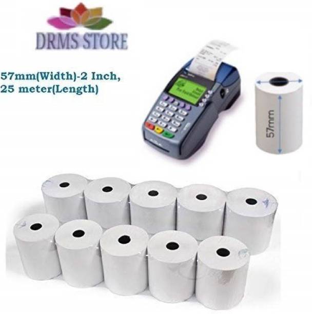 DRMS STORE Billing Machine Paper roll cash register paper 58mmx25meter 70 gsm Thermal Paper