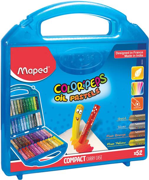 Maped Oil Pastels Plastic Box 52 Shades