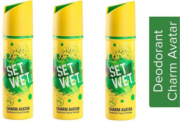 SET WET Charm Avatar 150*3 Deodorant Spray  -  For Men & Women