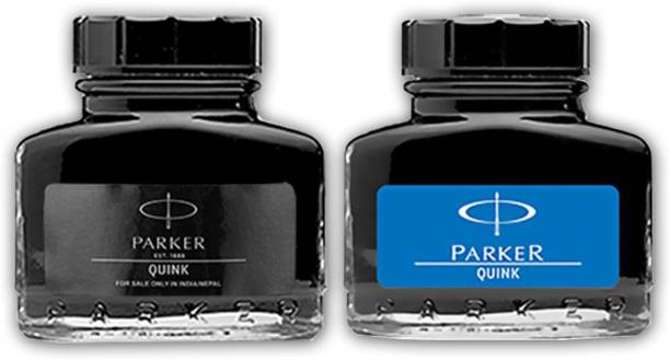 PARKER Quink Ink Bottle Black and Blue Ink Bottle
