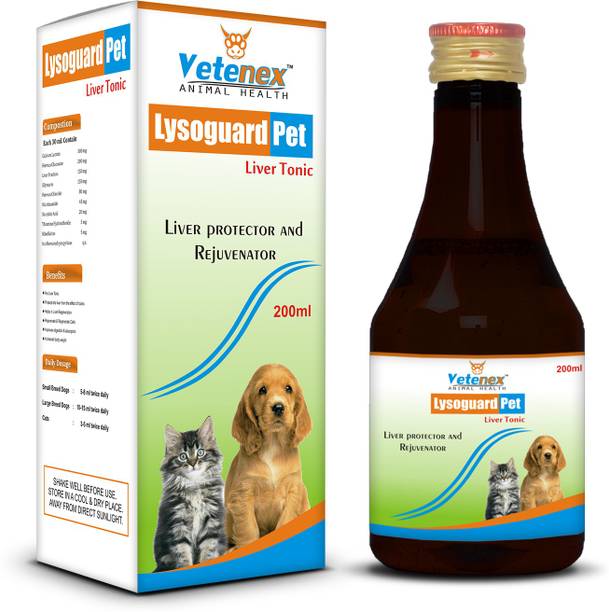 VETENEX Lysoguard-Pet - Liver Tonic Supplement for Dog, Puppy and Cat - 200 ML Pet Health Supplements