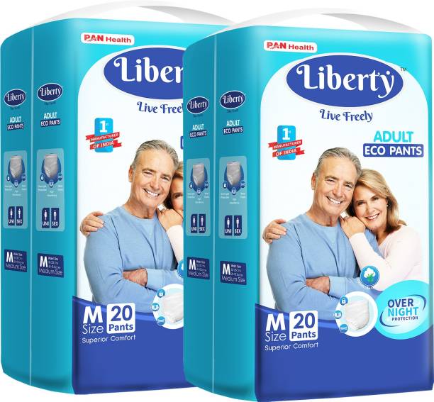 Liberty Eco Pants Unisex Waist Size (61-115 cm | 24-45 Inches) Adult Diapers - M