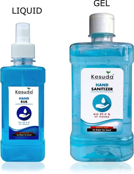 KESUDA 250ml  MIST Spray with 500ml GEL  with flipflop Cap (250ml+500ml) Sanitizer Spray Pump Dispenser