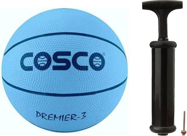 COSCO Size 3 BASKETBALL Blue with Pump and Needle High Quality Basketball - Size: 3
