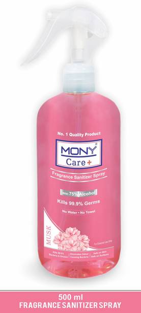 Mony Care Plus Fragrance Sanitizer Spray Musk 75 % Alcohol Content Hand Sanitizer Bottle