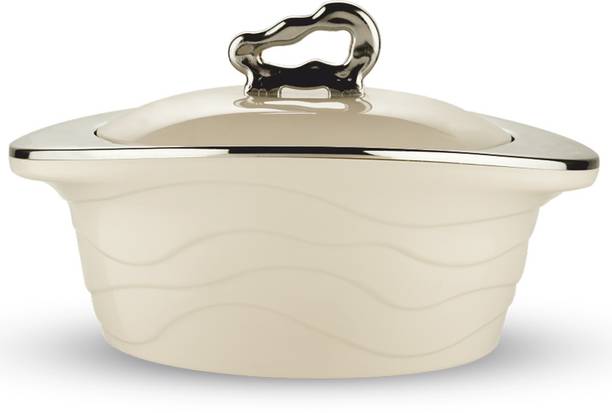Trueware Zinna inner steel outer plastic casserole off white Serve Casserole