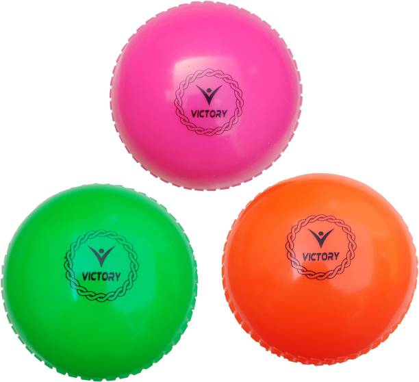VICTORY Cricket Wind Ball (Pack of 3) - Made in India Smooth Cricket Synthetic Ball