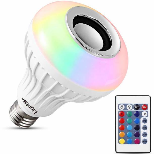 NRM COMBO Multi Color Changing RBG Led Music Light Bulb with MASHROOM LIGHT Bluetooth Music Bulb Led For Party Home Decoration And Night Light WIth 7W RBG LED and 5 W bluetooth Sterio Speaker For Home Party Decoration, Birthday Celibration Night Light Smart Bulb