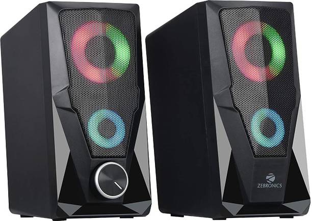 ZEBRONICS ZEB-WARRIOR 10 W Laptop/Desktop Speaker (Black, Black, 2.0 Channel) 10 W Laptop/Desktop Speaker