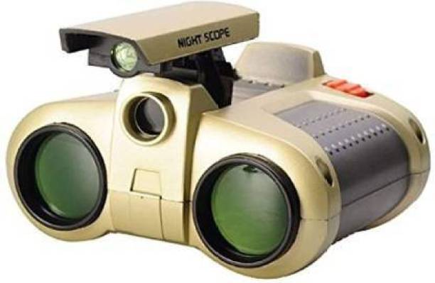 TechSrmaji Binocular with Pop-Up Light for Kids, Night Vision Binocular Set for kids Binoculars Night Scope and Night-Beam Vision,Zoom Binoculars Cool Toy Gift for Kids Binoculars (30 mm , Golden) Binoculars