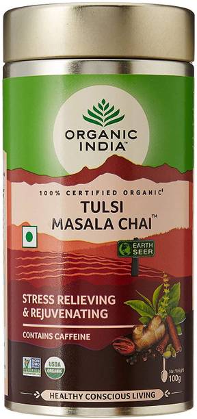 ORGANIC INDIA Organic Tulsi Masala Tea (100 gm tin) Masala Tea Tin