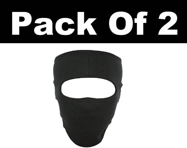 IM UNIQUE Ninja Black 2Pc Bike Riders Anti Pollution Dust Sun Wind protection Cloth Mask