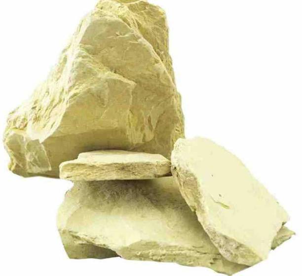 Organic Bites 100% Natural Multani Mitti Stone Form(Fuller’s Earth/Calcium Bentonite Clay) For Face Pack And Hair Pack