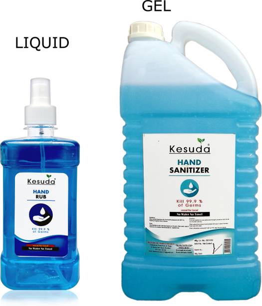 KESUDA 500ml  MIST Spray with 5 Liter GEL  (500ml+5L) Hand Rub Pump Dispenser