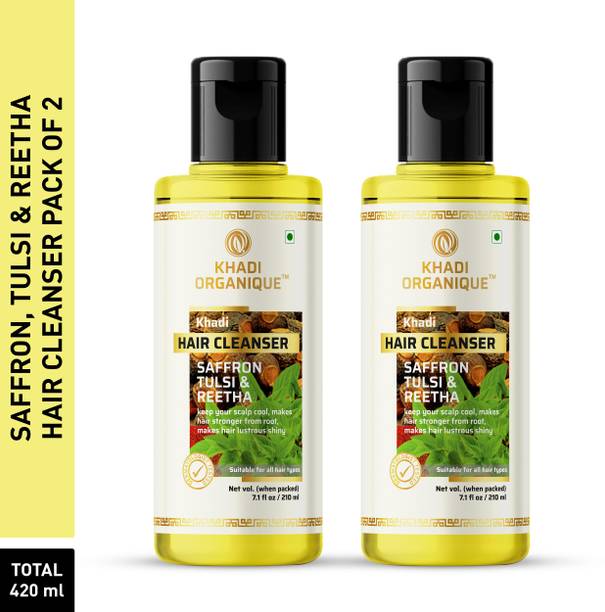 khadi ORGANIQUE Saffron,Tulsi & Reetha hair cleanser