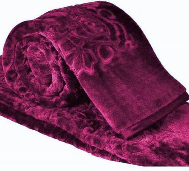 AUBORON Self Design Double Mink Blanket for  Mild Winter