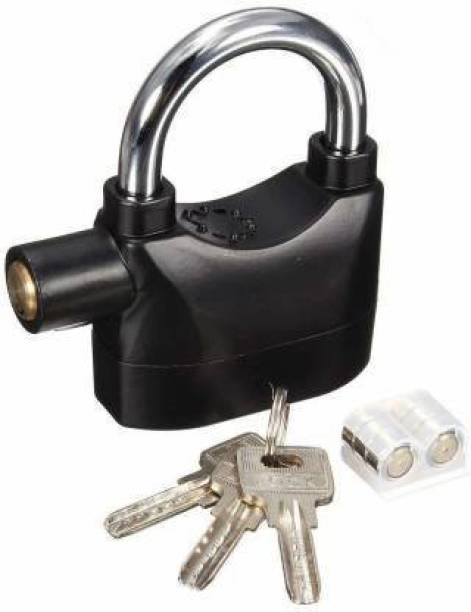 Valashiv Sensor Alarm Lock for Home-296 Anti-Theft Motion Sensor Alarm Lock; New Security Pad Lock for Home, Office, Bike, Factory, Barn, Gates with 3 Keys 110 dB Siren Safety Lock (Black) Sensor Alarm Lock for Home-296