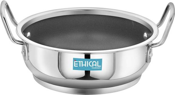 Ethical Premium Series Of Stainless Stell Encapsulated Non Stick kadhai. 24 cm