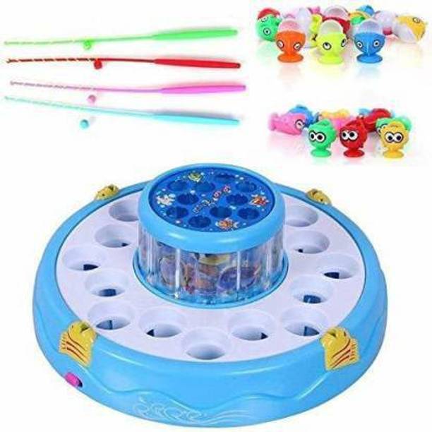 Tenmar Musical Fish Catching Game Big with 26 Fishes, 4 Pods & 3D Lights-428