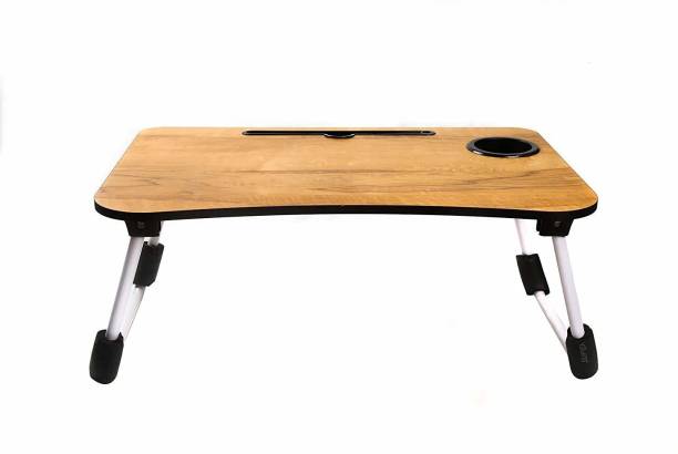 OANGO Multipurpose Foldable Table with Cup Holder, Study , Bed ,Table, Portable Wood Portable Laptop Table