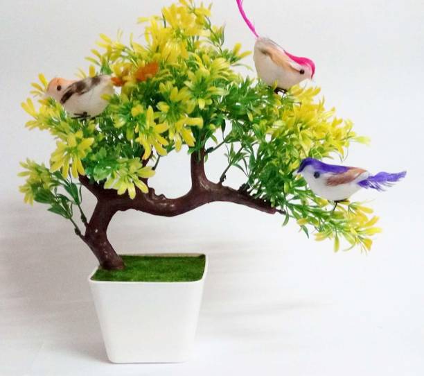 Aj style Green Bougainvillea Artificial Flower  with Pot