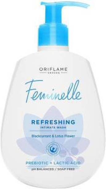 Oriflame Sweden Feminelle Refreshing Intimate Wash Blackcurrant &amp; Lotus Flower Hand Wash Bottle