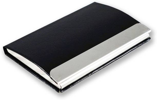 auteur Business Card Holder Is Made Of Pu Leather And Stainless Steel. RFID Safe 15 Card Holder